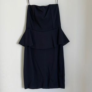 Alice + Olivia Black Péplum Dress